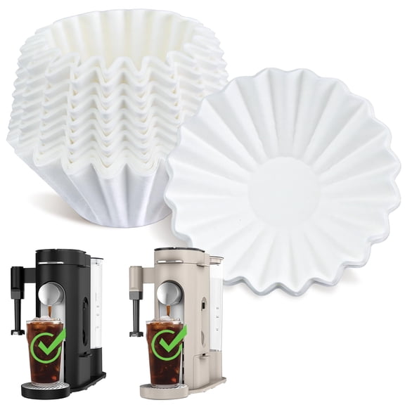 Disposable Coffee Paper Filters for Ninja PB051 PB041 Coffee Maker, 150 Pcs Coffee Filter for Ninja Coffee Maker, white