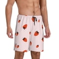 thumbnail image 2 of Balery Strawberry Pantalones cortos de pijama de punto de algodón para hombre con cinturilla y bolsillos-4X-Large, 2 of 6
