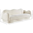 thumbnail image 3 of Bowery Hill Contemporary Soft Cream Teddy Durable Fabric Sofa, 3 of 17