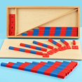thumbnail image 4 of Juego Montessori para matemáticas tempranas con bastones para contar, rojo y azul, 4 of 5