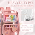 thumbnail image 2 of DAKIMOE Clear Backpack Heavy Duty Stadium Approved School Cute Transparent Backpacks Clear Bag Travel, 2 of 9