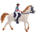 thumbnail image 4 of Miangastore Farm Horse Rider Figurine Creative Barn Playset Miniature Toy Model Cowboy Riding Ornament Plastic Horse Figure Home Decor, 4 of 8