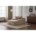 thumbnail image 6 of Leumius Oversized Chaise Lounge Indoor,Cozy Cloud Couch Modern Plush Corduroy Upholstered Sofa Bed with 3 Pillows and Wide Armrest for Living Room, No Assembly Required,Beige, 6 of 12