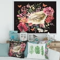 thumbnail image 2 of Designart 'Dried Wildflowers With Greek Sculpture David Eye' Farmhouse Framed Canvas Wall Art Print, 2 of 5