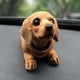 thumbnail image 4 of preciosos perros con cabeza de Bobble para salpicaderos de coches, minifiguras de animales, decoración de escritorio de oficina en hogar BLESIY Cachorro sacudiendo la cabeza, 4 of 8
