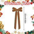 thumbnail image 3 of Khaki Velvet Christmas Tree Bows, 8.66-Inch Large Ribbon Bow Ornaments for Neutral Farmhouse, Rustic, Cottage, Wreath, Garland, Gift and Holiday Decor, 3 of 4