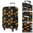 thumbnail image 5 of Black Green Leaf Sunflower Pattern Luggage Cover Fashion Suitcase Cover Baggage Covers Fit 25-28 Inch Luggage (Go Travel), 5 of 5