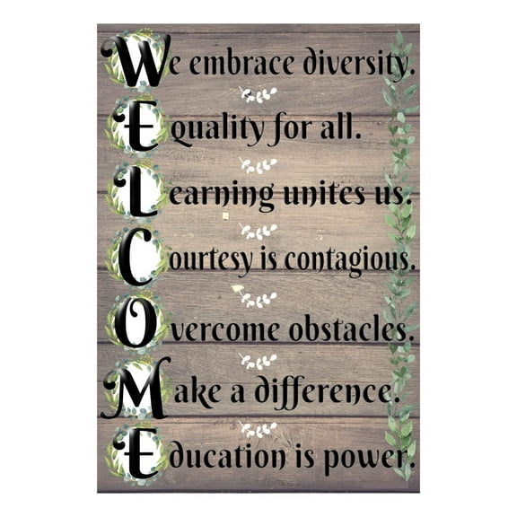 Farmhouse Welcome Educational Charts, Classroom Posters and Decorations, Back to School Decor, Teacher Supplies for Preschool, Kindergarten, Elementary, Middle and High Schools