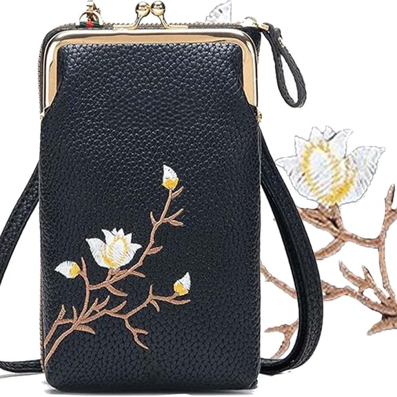 CLIQKWEN Women Sling Cross-Body Wallet with Mobile Cell Phone Holder, Crossbody Bags for Women Travel