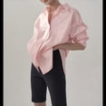 thumbnail image 4 of Camisas Casuales de Mujer, Camisa de Larga con Botones, Moda Deportiva. Rosa L, 4 of 10