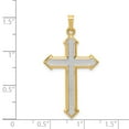 thumbnail image 3 of 14K Two-Tone Gold Charm Pendant Themed White Textured 38.47 mm 21.11, 3 of 3