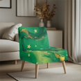 thumbnail image 3 of HELLHERO Breathable Stain Protection Armless Accent Chair Cover for Accent Chair Without Arms, Armless Chair Slipcover Star Marble Pattern, 3 of 8