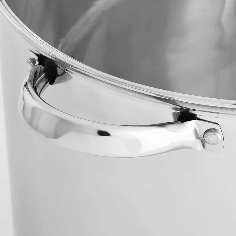 IKEA Large Stock Pot Saucepan Non-Stick Cooking Pot with Glass Lid Aluminum