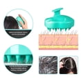 thumbnail image 2 of Cepillo de champú masajeador para el cuero cabelludo, masajeador de cabeza para cabello húmedo y seco, cepillo de cuero cabelludo de silicona suave, 2 of 8