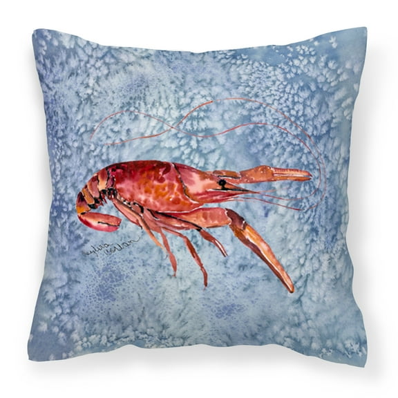 Carolines Treasures 8231PW1414 Crawfish Decorative Canvas Fabric Pillow, 14Hx14W, multicolor