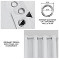thumbnail image 2 of JIATER Blackout Curtains Set of 2 Panels for Bedroom Living Room 42 x 63 in,Thermal Insulated Room Darkening Curtains with Grommet,White, 2 of 7