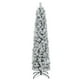 thumbnail image 5 of Árbol de Navidad Costway delgado preiluminado 180 cm decoración flocada agujas de pino luces, 5 of 5
