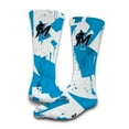 thumbnail image 3 of ISlide Miami Marlins Three-Pack Lifestyle Crew Socks Set, 3 of 4