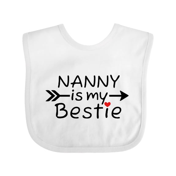 Inktastic Nanny is My Bestie Boys or Girls Baby Bib