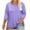 Purple, variant on BLVB 3/4 Length Sleeve Womens Tops Summer Dressy Casual Plus Size Tops for Women Crewneck Plain Basic Tee Shirts Tunics