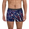 thumbnail image 1 of Balery Red White Blue Fireworks 1 Calzoncillos bóxer para hombre, ropa interior de algodón suave y transpirable con cinturilla de nailon-Medium, 1 of 5