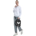 thumbnail image 6 of Lunch Box Black White Butterfly Moon Tarot Insulated Bag Reusable with Side Pocket for Work Picnic Hiking Daytrip Women, 6 of 10