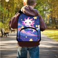 thumbnail image 2 of Binienty Axolotl Backpack for Girls 12 In Little Kids Backpack and Lunch Box Set Lightweight Comfortable Shoulder Bag Adjustable Straps Zipper Schoolbag Insulated Lunch Bag Pencil Pouch 3 In 1, 2 of 8