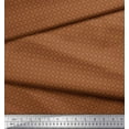 thumbnail image 2 of Soimoi Brown Cotton Voile Fabric Artistic Geometric Printed Craft Fabric by the Yard 56 Inch Wide, 2 of 3