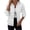 White, variant on Women's Casual Fashion Solid Color Long-sleeved Zipper Jacket Black L