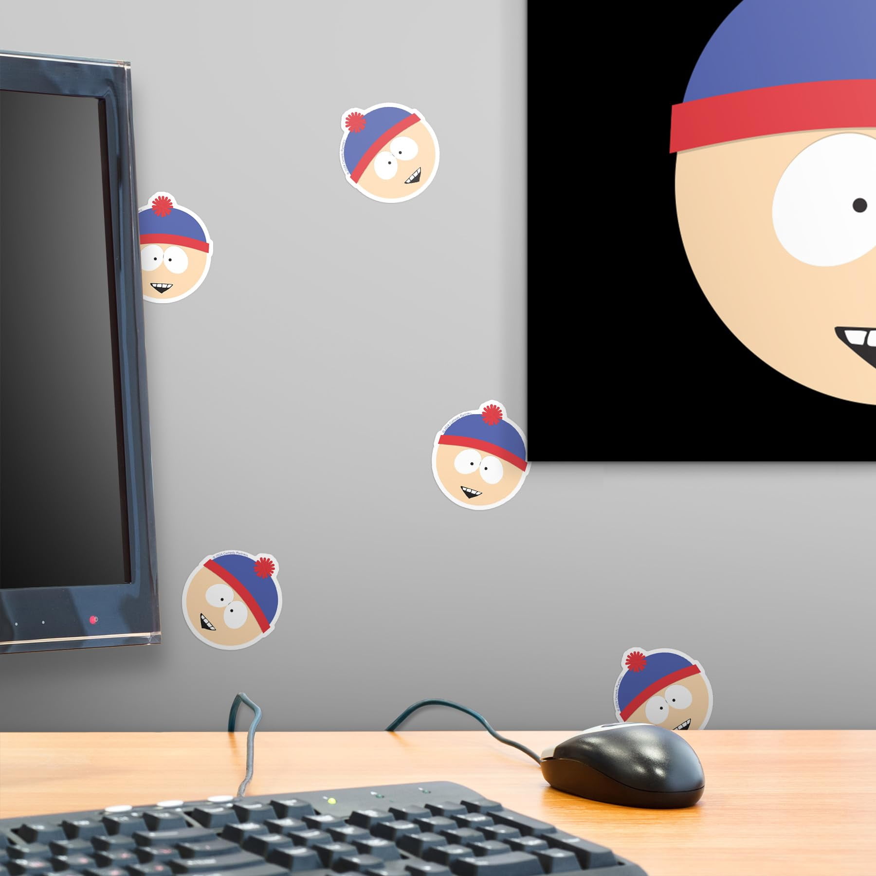 South Park Stan Face Sticker Pack  Die-Cut Vinyl Large Deluxe Stickers Variety Pack for Laptop, Water Bottle, Scrapbooking, Tablet & Indoor Use  Set of 200
