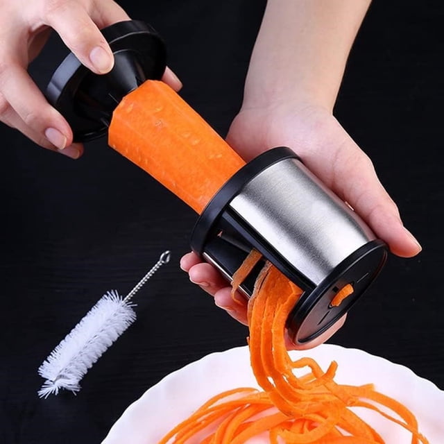 Boreal Craft Handheld Stainless Steel Fruit And Vegetable Grater No Harm To Hands Spiral Fruit And Vegetable Grater Like Long Filaments Hand Cheese Grater Kitchen Aid Better Shder for Meat Cheese