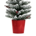 thumbnail image 3 of Haute Decor 5' Pre Lit Berry Potted Slim Christmas Tree w/ 70 Clear Lights, 3 of 5