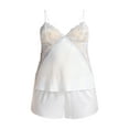 thumbnail image 7 of Joyspun Women’s and Women’s Plus Bridal Satin Cami and Shorts Set with Lace Trim, Sizes XS to 3X, 7 of 7