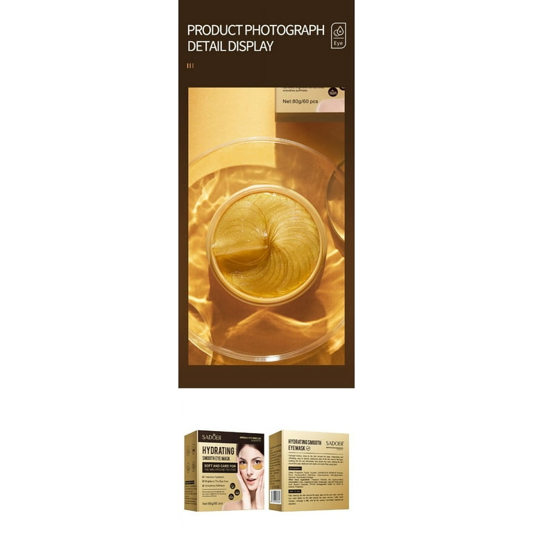 Gzwccvsn 24k Gold Under Eye Patches, Collagen Eye Skin Care Mask