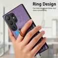 thumbnail image 5 of Wallet Case for Samsung Galaxy S25 Ultra with Detachable Card Holder, Rotation Ring Stand Case, Magnetic Vintage PU Leather Cover Compatible with Mag-Safe Shockproof Case for Galaxy S25 Ultra, Purple, 5 of 10