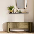 thumbnail image 3 of Bouclair Banc Ottoman Vert avec Rangement, 3 of 10