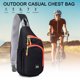 thumbnail image 4 of Riñoneras informales para hombre, nailon ajustable, accesorios para deportes al aire libre (negro), 4 of 6