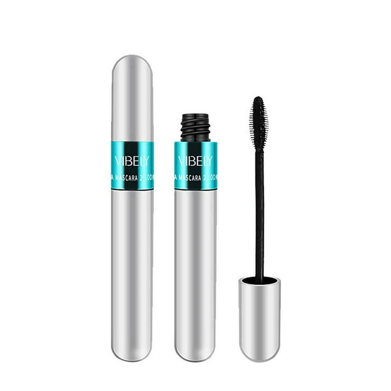 2 In 1 Vibely Mascara 5X Longer Waterproof Cosmetics For Natural Lengthening And Thickening No Clumping Silk Fiber stick,football eye black - Walmart.com