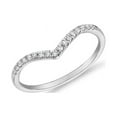 thumbnail image 1 of 0.20 Carat Excellent Rond Naturel Diamond Unique Bande Éternité pour Femmes Or Blanc Massif 18K Taille 8.5, 1 of 1