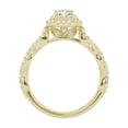 thumbnail image 2 of Unique Moments Lab Grown 1.50 ct Radiant Cut Diamond Halo Infinity Engagement Ring 14K Yellow Gold, 2 of 6