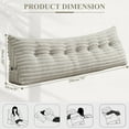 thumbnail image 2 of ANMINY Plush Headboard Pillow - 320 GSM Soft Fleece, High Elastic Pearl Cotton Filling, Versatile Sofa Backrest & Leg Pillow, Perfect Christmas/Housewarming Gift, 2 of 9