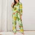 thumbnail image 3 of Bingfone Womens Pajama Sets Cartoon Dinosaurs Print,Long Sleeve Loungewear Pajamas Set-Xx-Large, 3 of 9
