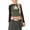 Army Green, variant on Musuos Women Fashion T-shirt Long Sleeve Crew Neck Star Patchwork Slim Fit Crop Tops Streetwear