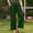 Green, variant on Zedker Petite Pants For Women Linen Pants Women Straight Leg Pants Elastic-Waistband with Pockets