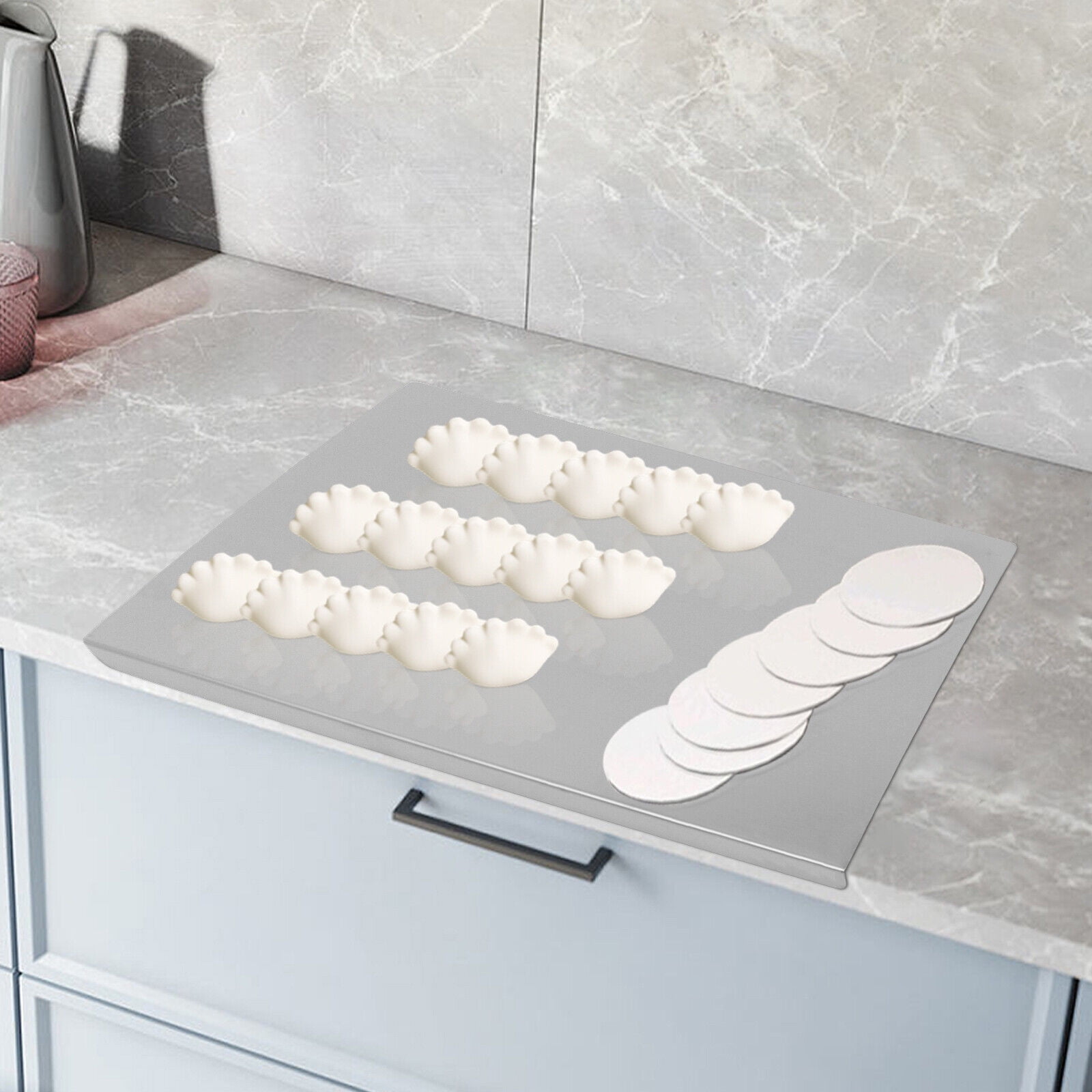 Stainless Steel Cutting Kitchen Board Chopping Board with Front Overhang
