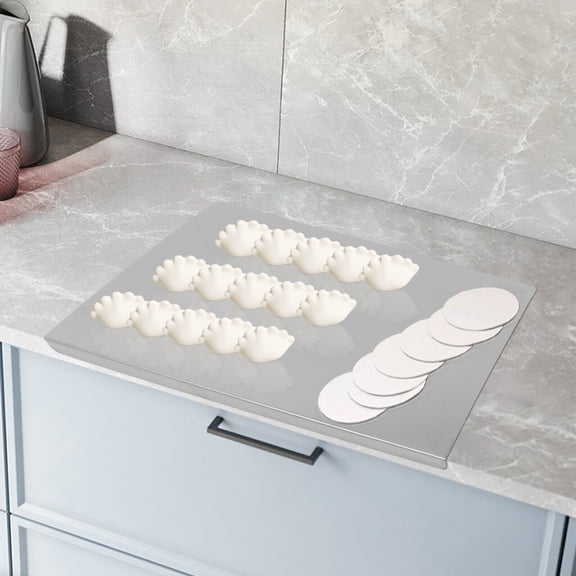 Cutting Board Kitchen Stainless Steel Chopping Board w/ Front Overhang 50*40*1.5