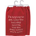 thumbnail image 3 of I'm Trying To Get Into The Holiday Spirit Dish Cloth Towel | Novelty Silly Tea Towels | Cute Kitchen Hand Towel | 28" x 28", 3 of 4