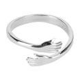 thumbnail image 1 of Anillo de Plata Abera, Liso Suave y Elegante Accesorio de Joyería Elegante Anillo de Abrazo para la Boda para la Dama, 1 of 7