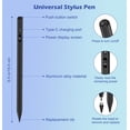 thumbnail image 5 of MoKo Stylus Pens for Touch Screens with Power Display, Fast Charge iPad Pencil for Apple iPad iPhone Android Tablets Samsung Lenovo Smart Phone,Universal Stylus Capacitive Screen Pencil, Black, 5 of 7