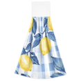 thumbnail image 7 of Yayeee Kitchen Hanging Hand Towels Set of 2 with Loop Bathroom Absorbent Tie Towel, Light Blue Lemon, 7 of 7